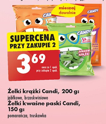 Żelki paski tutti frutti Candi (biedronka) promocja