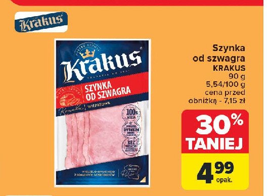 Szynka od szwagra Krakus promocja w Carrefour Market