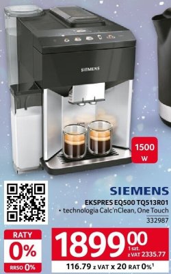 Ekspres SIEMENS EKSPRES EQ500 TQ513R01 promocja w Selgros