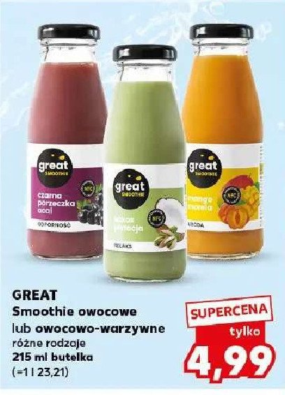 Smoothie kokos pistacja GREAT promocja
