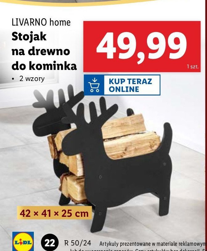 Stojak na drewno do kominka LIVARNO HOME promocja