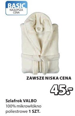 Szlafrok VALBO 100% mikrowłókno poliestrowe promocja w Jysk