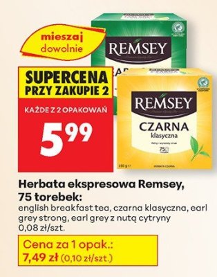 Herbata ekspresowa czarna klasyczna 75 torebek promocja w Biedronka