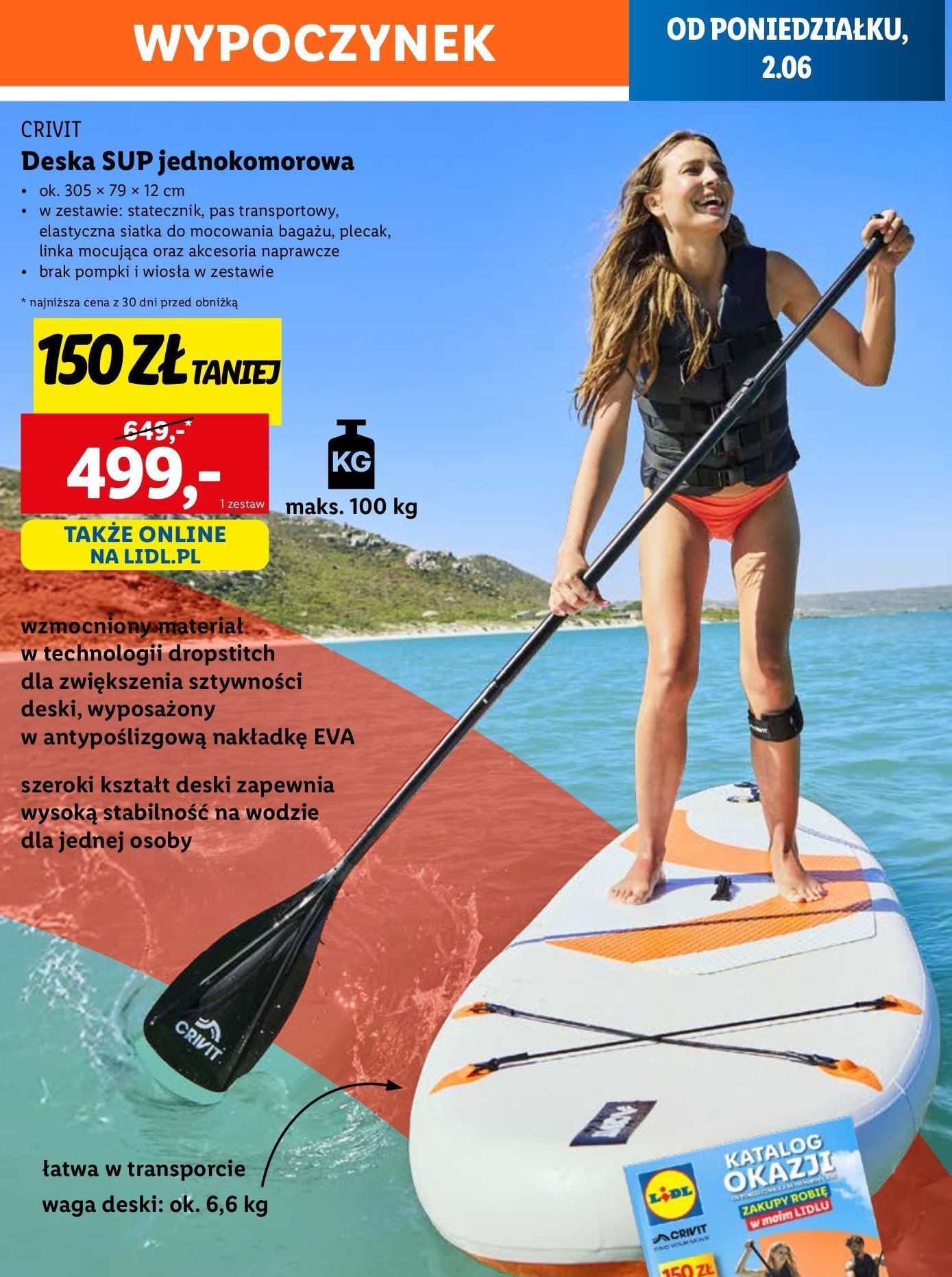 Deska sup Crivit promocja