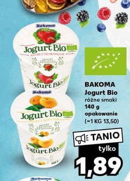 Jogurt morela Bakoma jogurt bio promocja