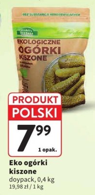 Eko ogórki kiszone doypack promocja w Intermarche