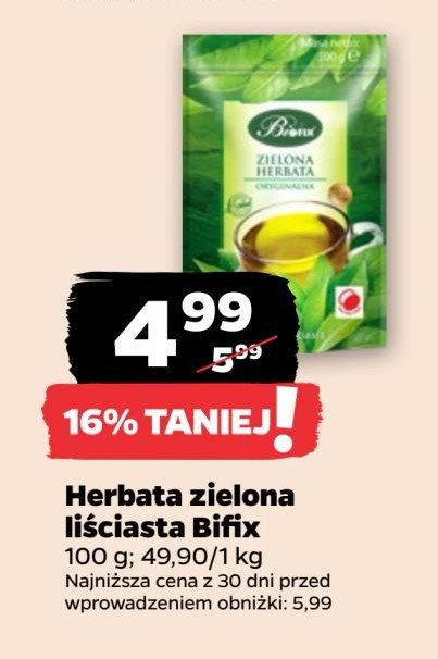 Zielona herbata oryginalna Bifix promocja