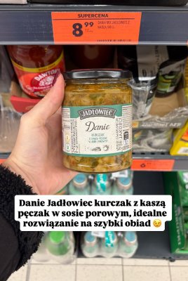 Danie mix kurczak z kaszą pęczak w sosie porowym promocja w Biedronka