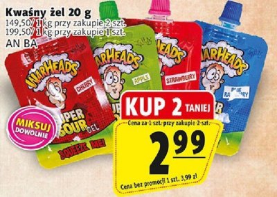 Kwaśny żel AN BA promocja w Prim Market