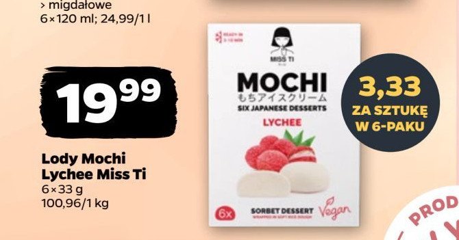 Deser lodowy lychee Miss ti mochi promocja