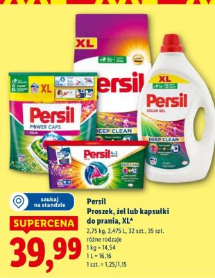 Proszek, żel lub kapsułki do prania Persil XL promocja w Lidl