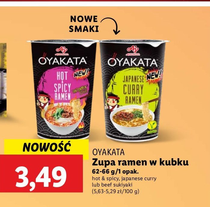 Zupa beef sukiyaki ramen Ajinomoto oyakata promocja w Lidl