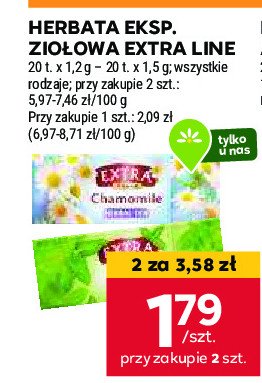 Herbata mięta EXTRA LINE MAXIMA promocja