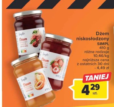 Dżem truskawkowy Simpl promocja