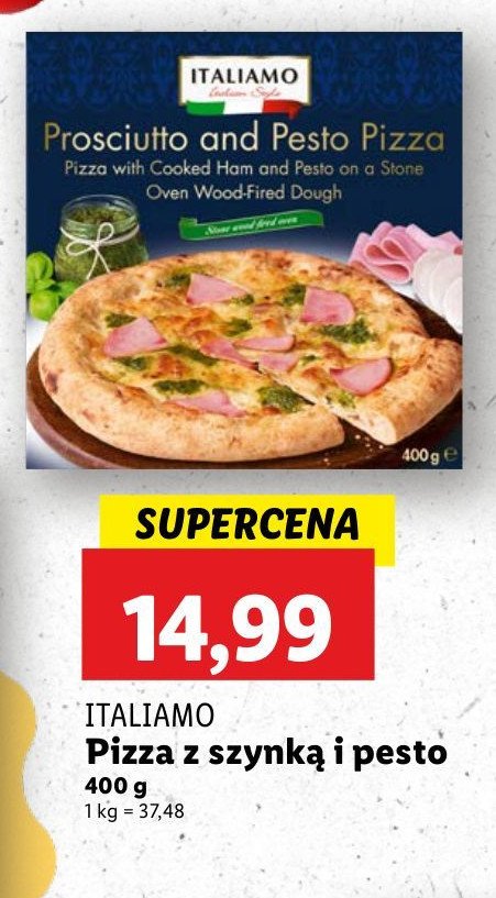 Pizza prosciutto i pesto Italiamo promocja w Lidl