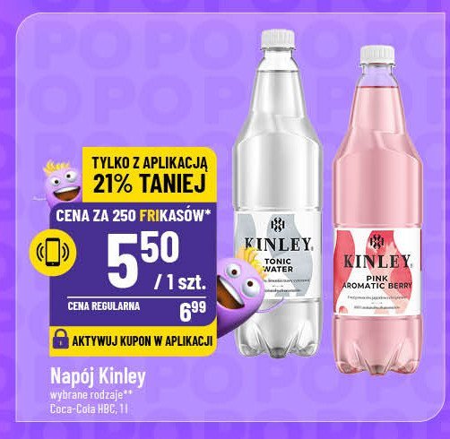 Napój pink aromatic berry Kinley promocja