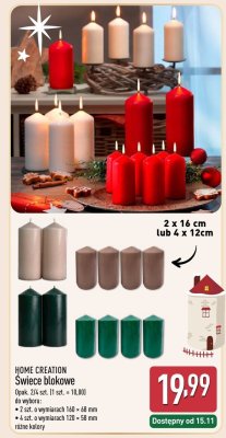 Świece blokowe  promocja w Aldi