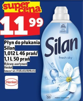 Płyn do płukania Silan L012 L 46 prań / 1,1 L 50 prań promocja w TOPAZ