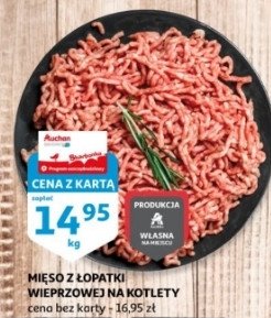 Mięso mielone z łopatki wieprzowej Auchan promocja