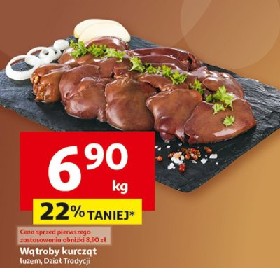 Wątroby kurczęt luzem, Dział Tradycji promocja w Auchan