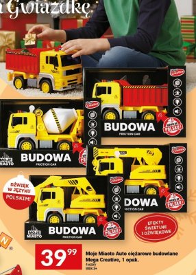 Moje Miasto Auto ciężarowe budowlane Mega Creative, 1 opak. promocja w Twój Market