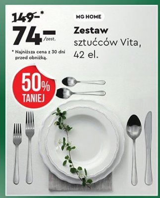 Zestaw sztućców Vita, 42 el. MG Home promocja w Biedronka