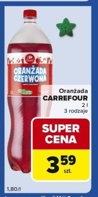 Oranzada CZERWONA CARREFOUR 2l 3 rodzaje promocja w Carrefour Express
