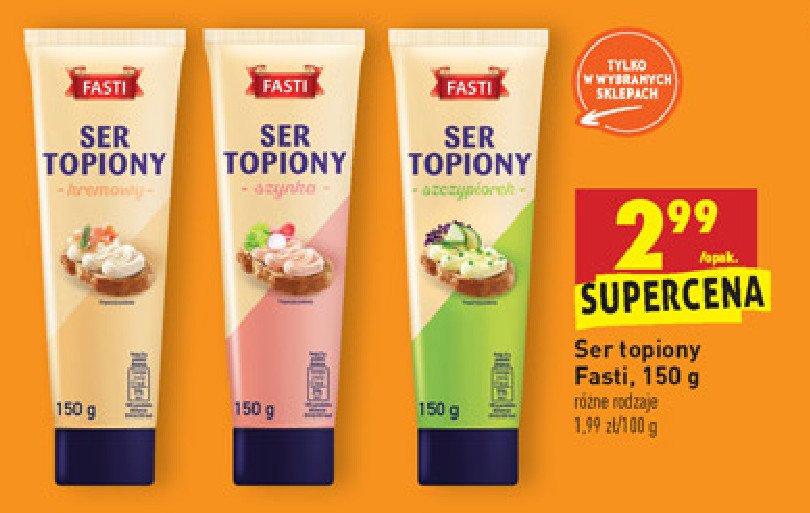 Ser topiony z szynką w tubce Fasti promocja