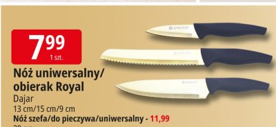 Nóż uniwersalny/obierak Royal Dajar 13 cm/15 cm/9 cm (Nóż szefa/do pieczywa/uniwersalny - 11,99, 20 cm) promocja w Leclerc