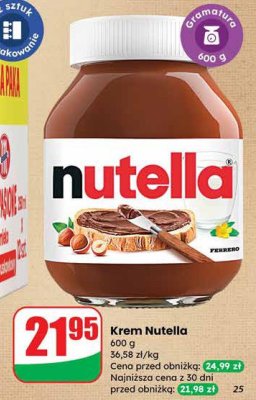 Krem Nutella promocja w Dino
