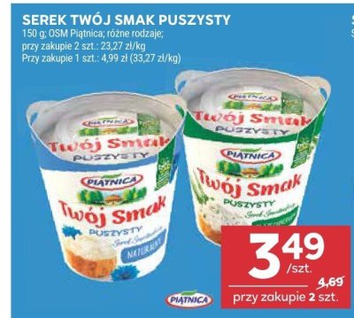 Serek Twój Smak Puszysty OSM Piątnica promocja w Stokrotka