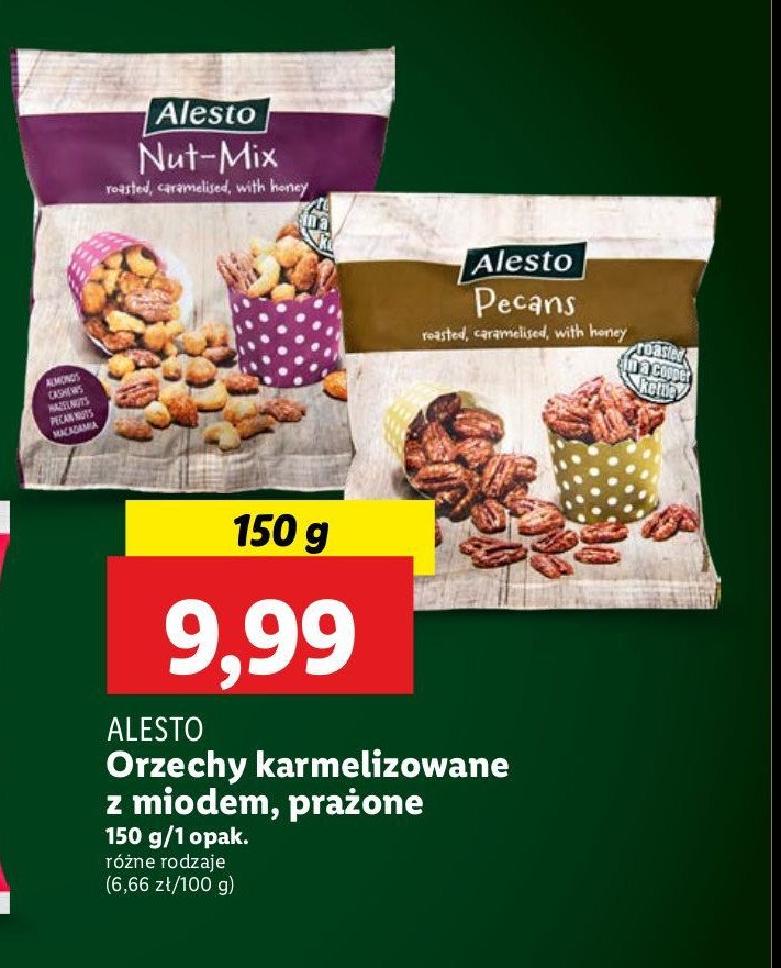 Orzechy pekan z miodem Alesto promocja