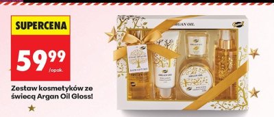 Zestaw kosmetyków ze świecą Argan Oil  promocja w Biedronka