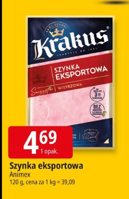 Szynka eksportowa Animex promocja w Leclerc