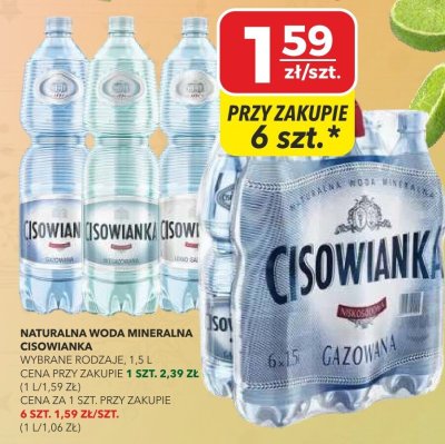 Woda mineralna Cisowianka gazowana promocja w Top Market