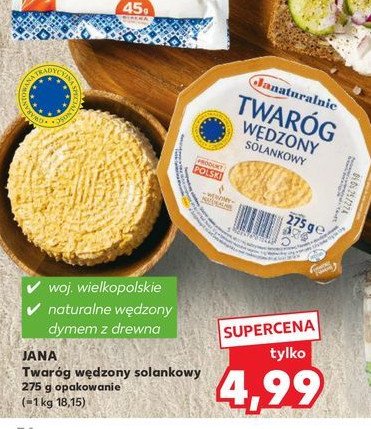 Twaróg solankowy wędzony Janaturalnie promocja w Kaufland