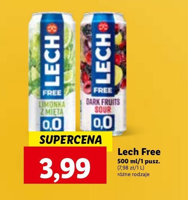 Piwo Lech free limonka z miętą promocja
