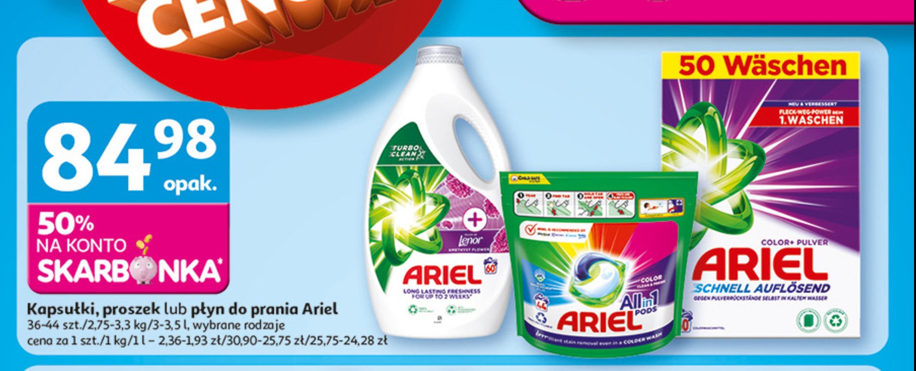 Proszek do prania kolorowego Ariel promocja
