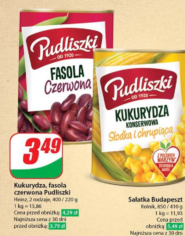 Fasola czerwona Pudliszki promocja w Dino