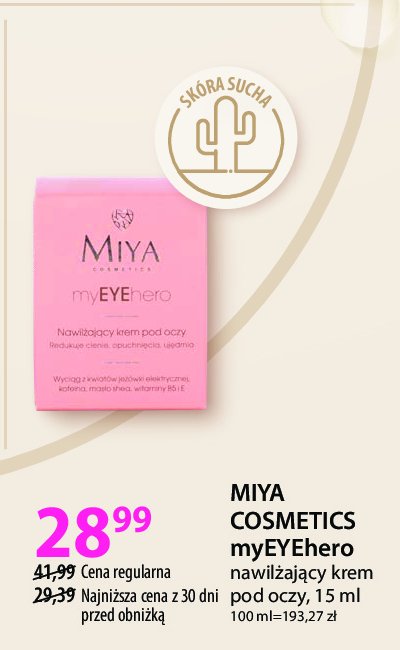 Krem pod oczy nawilżający Miya my eye hero Miya cosmetics promocja w Hebe