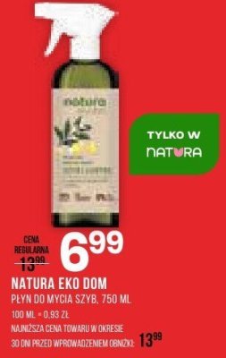 Płyn NATURA EKO DOM do mycia szyb promocja w Drogerie Natura