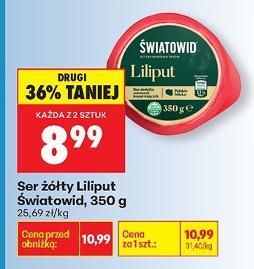 Ser żółty Liliput  promocja w Biedronka