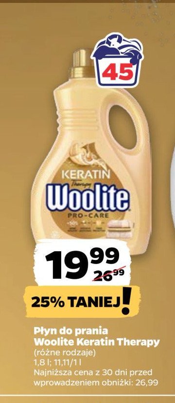 Płyn do prania z keratyną Woolite pro care promocja