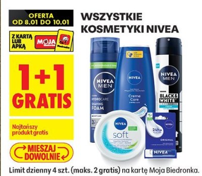 Wszystkie kosmetyki Nivea promocja w Biedronka