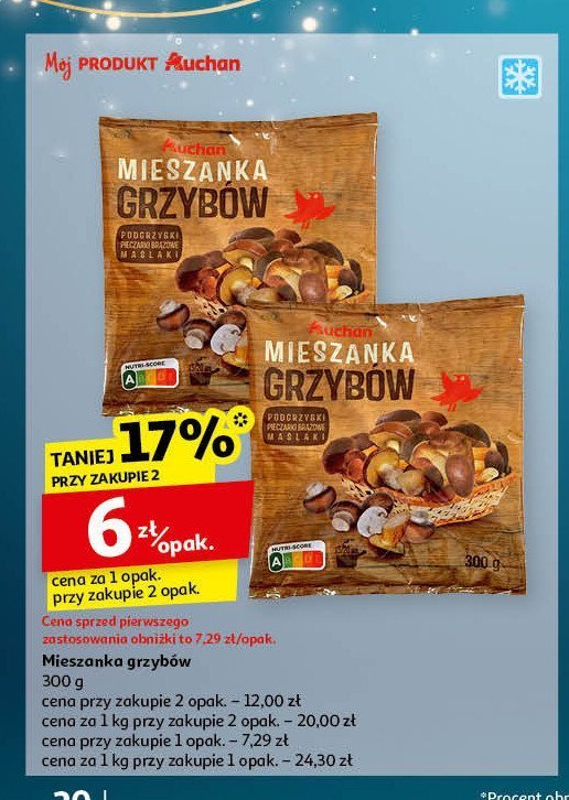 Mieszanka grzybów Auchan różnorodne (logo czerwone) promocja