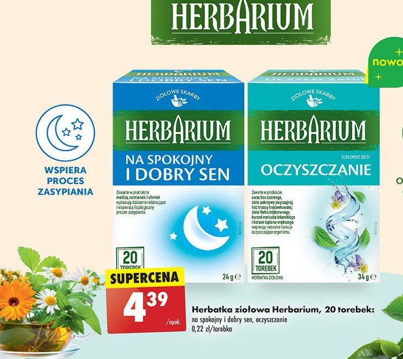 Herbata na spokojny i dobry sen Herbarium promocja w Biedronka