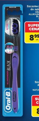 Szczoteczka do zębów Allrrounder Black Medium Oral-B promocja w Carrefour