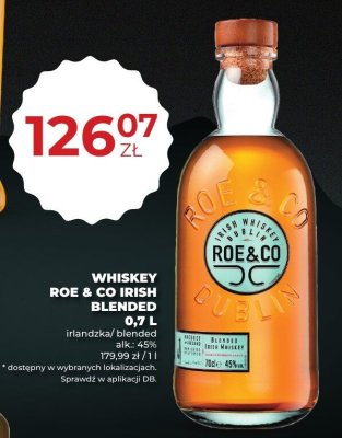 Whiskey Roe & Co Irish Blended irlandzka/blended 0,7 L promocja w Duży Ben