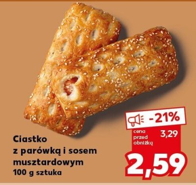 Ciastko z parówką i sosem musztardowym promocja w Kaufland