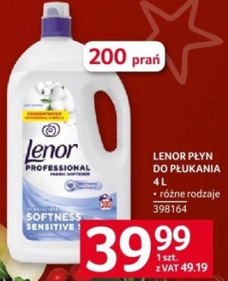 Płyn do płukania Lenor 4 l promocja w Selgros